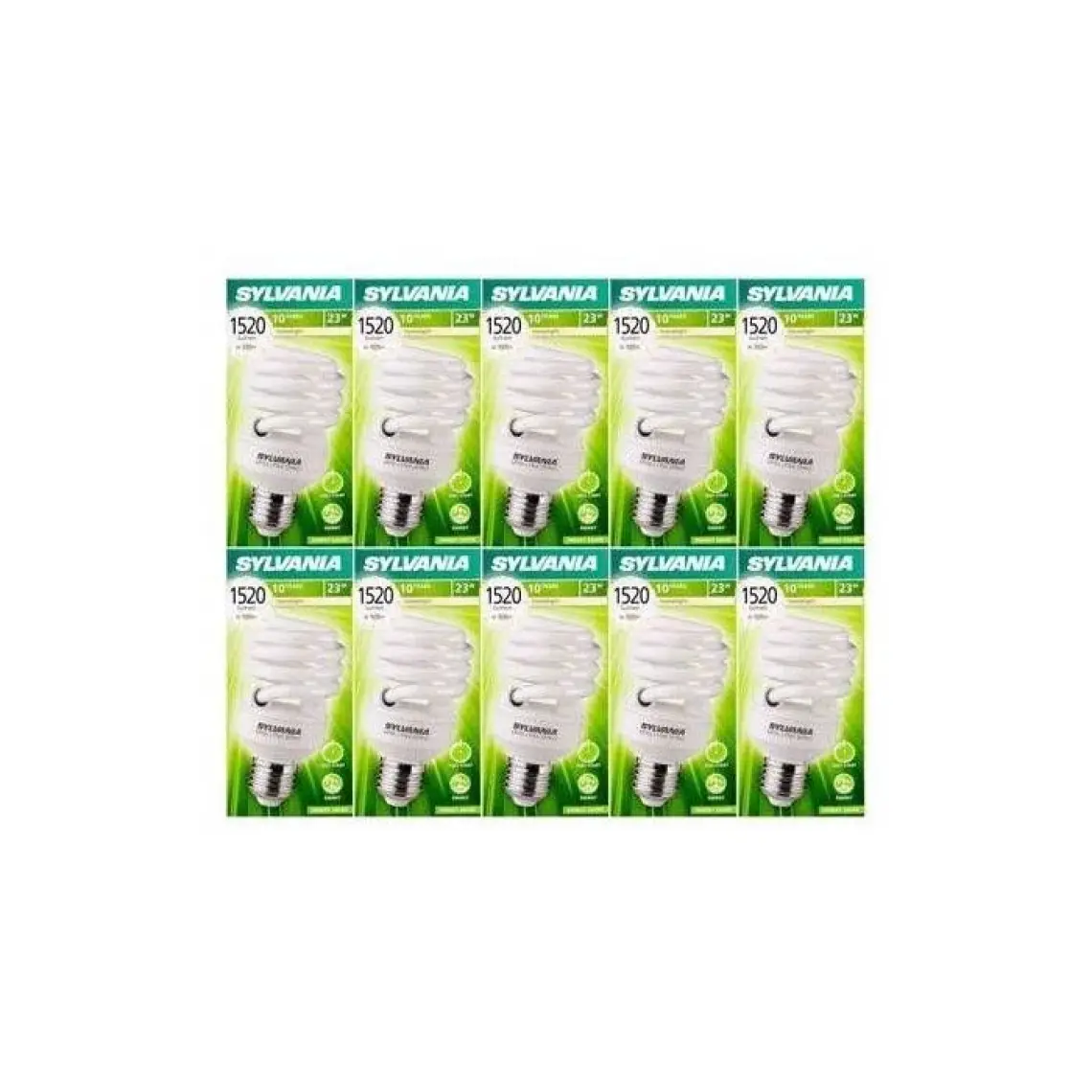 Sylvania  10'Lu Paket 23W Tasarruflu Ampul - Beyaz Işık E27 Duy