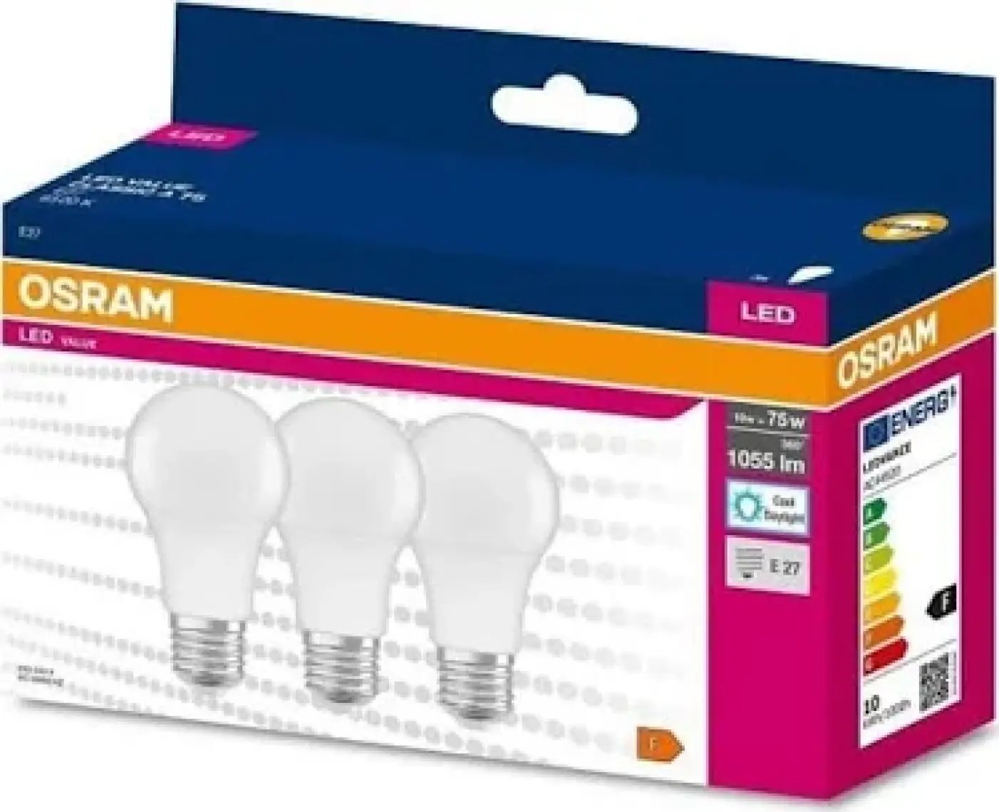 Osram Led Value 10W Beyaz Işık E-27 Ampul 1055 lm 3 lü Paket