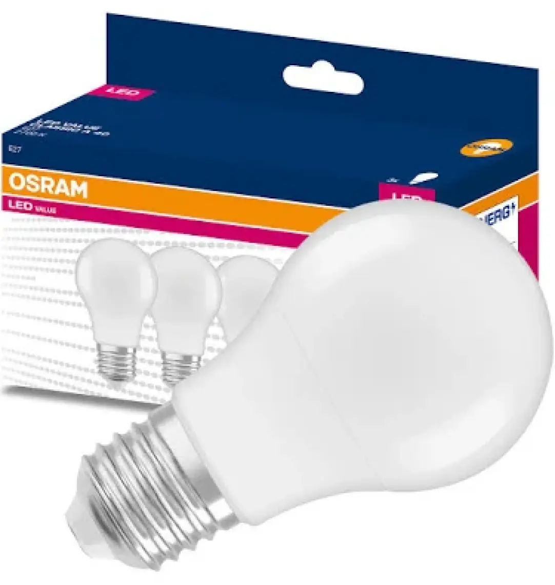 Osram Led Value 4,9W Sarı Işık E-27 470lm Ampul  3 lü Paket