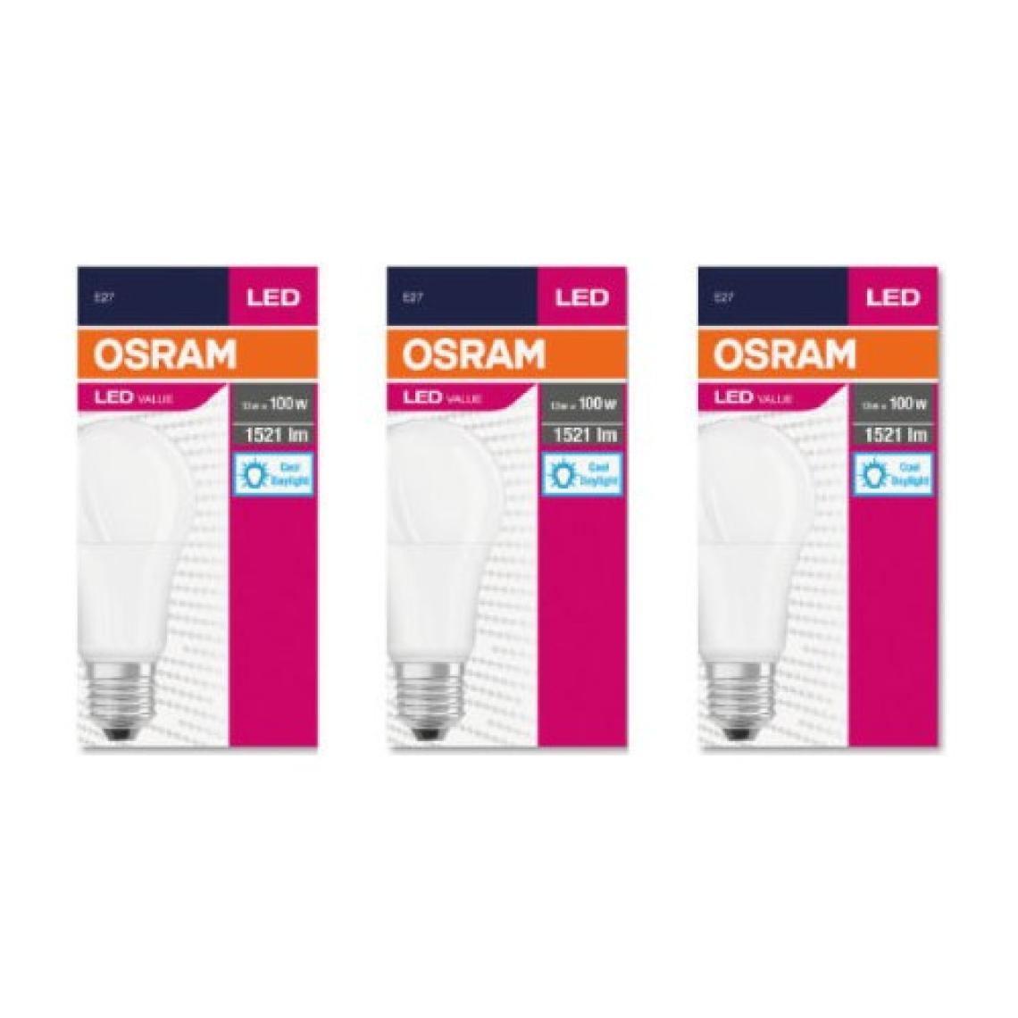Osram Led Value 13W Beyaz Işık E-27 1521lm Ampul 3 lü Paket