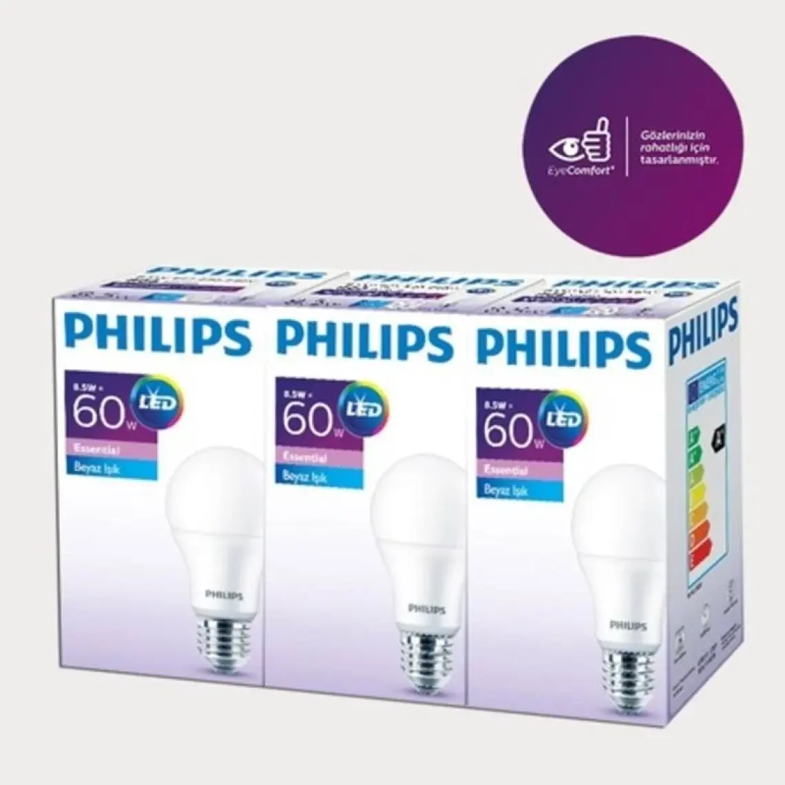 Philips Ess Led Bulb 8-60W E27 Duy 806 Lümen Beyaz Işık 12'li Ekopaket