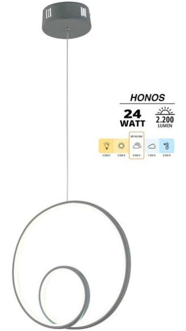 Dekorluna Juno Füme Modern LED Avize