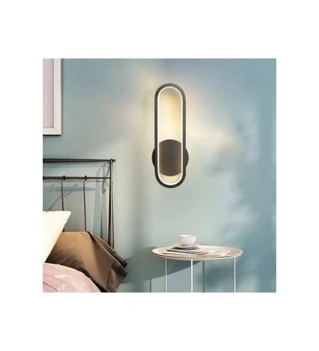 Fer Avize Londra Modern Tasarım Siyah Renk Gun Işığı Ledli Banyo - Mutfak - Salon LED Duvar Aplik