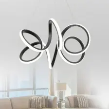 Dekorluna Minerva Siyah Modern LED Avize