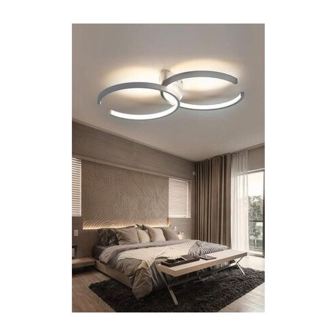 Fer Avize  Noris Modern Tasarım Beyaz Renk Salon Mutfak Hol Beyaz LED 2 Li Avize