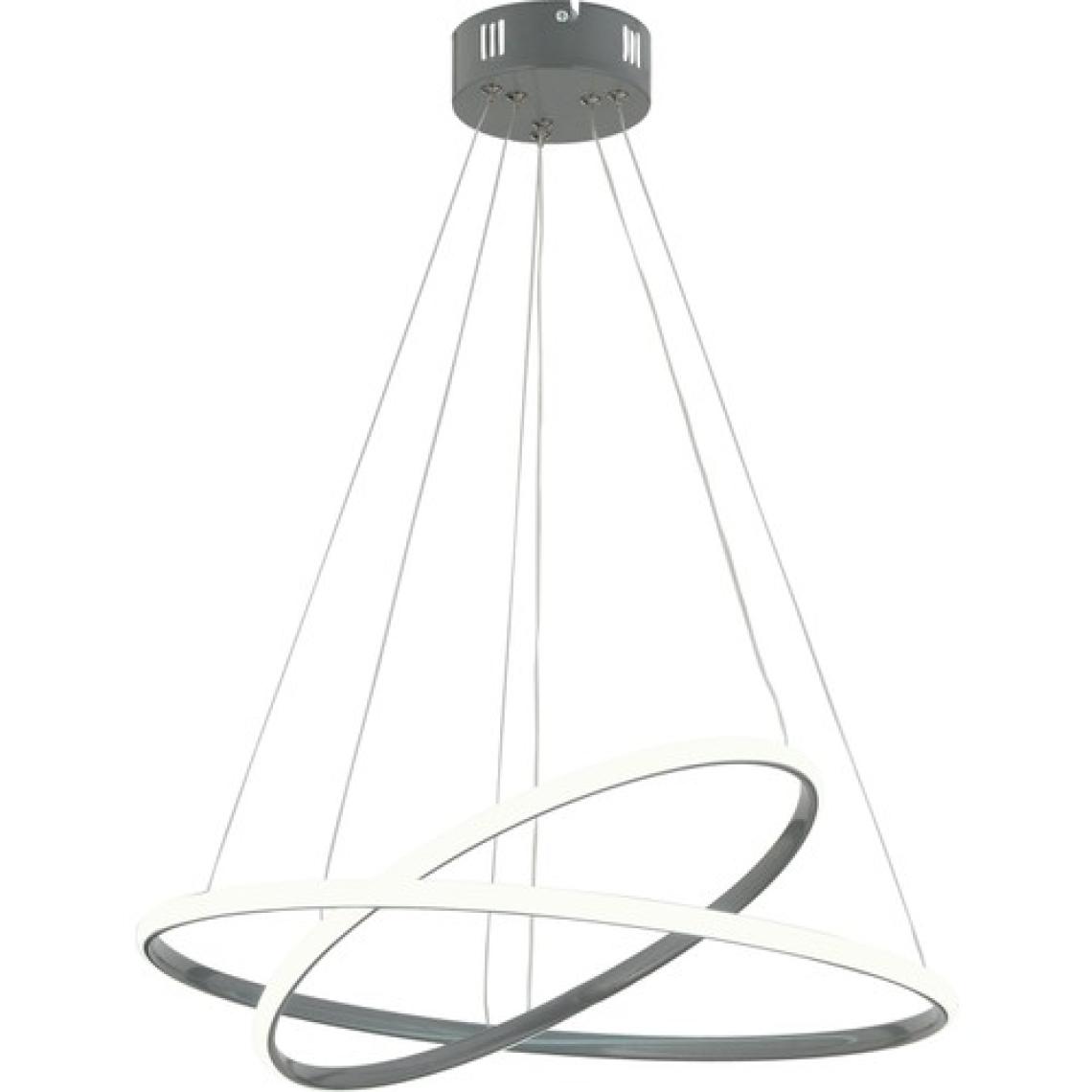 Dekorluna Bernardo 50X40 Büyük Çember Füme Modern Sarkıt LED Avize