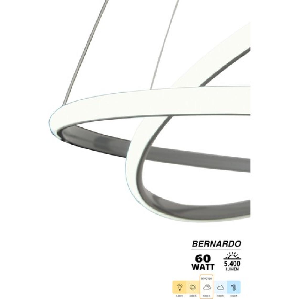 Dekorluna Bernardo 50X40 Büyük Çember Füme Modern Sarkıt LED Avize