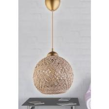 Woodhub Halat Mudulight Balle Sarkıt Top Avize DL170 Hsra-44 E27 Kahverengi Modern