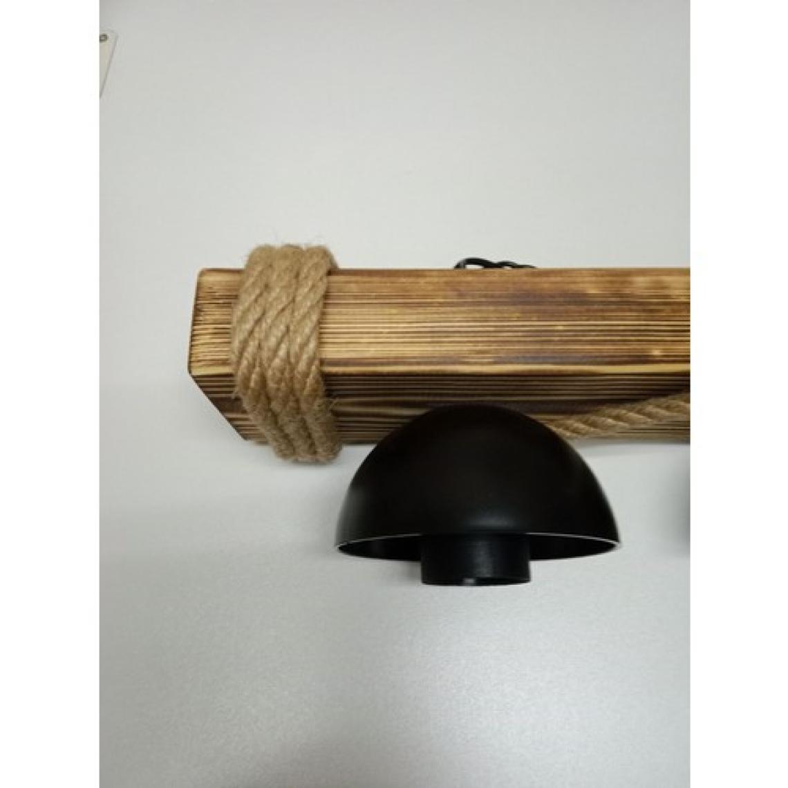 Woodhub Vintage, Otantik 2li Ahşap, Rustik Avize E27 Duylu