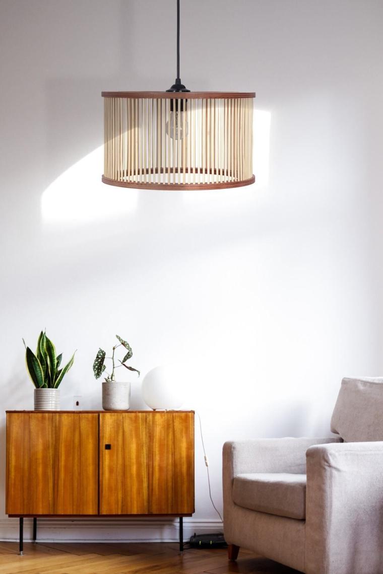 Woodhub Rustik Serisi Ottoman Bambu Sarkıt Avize 35 cm