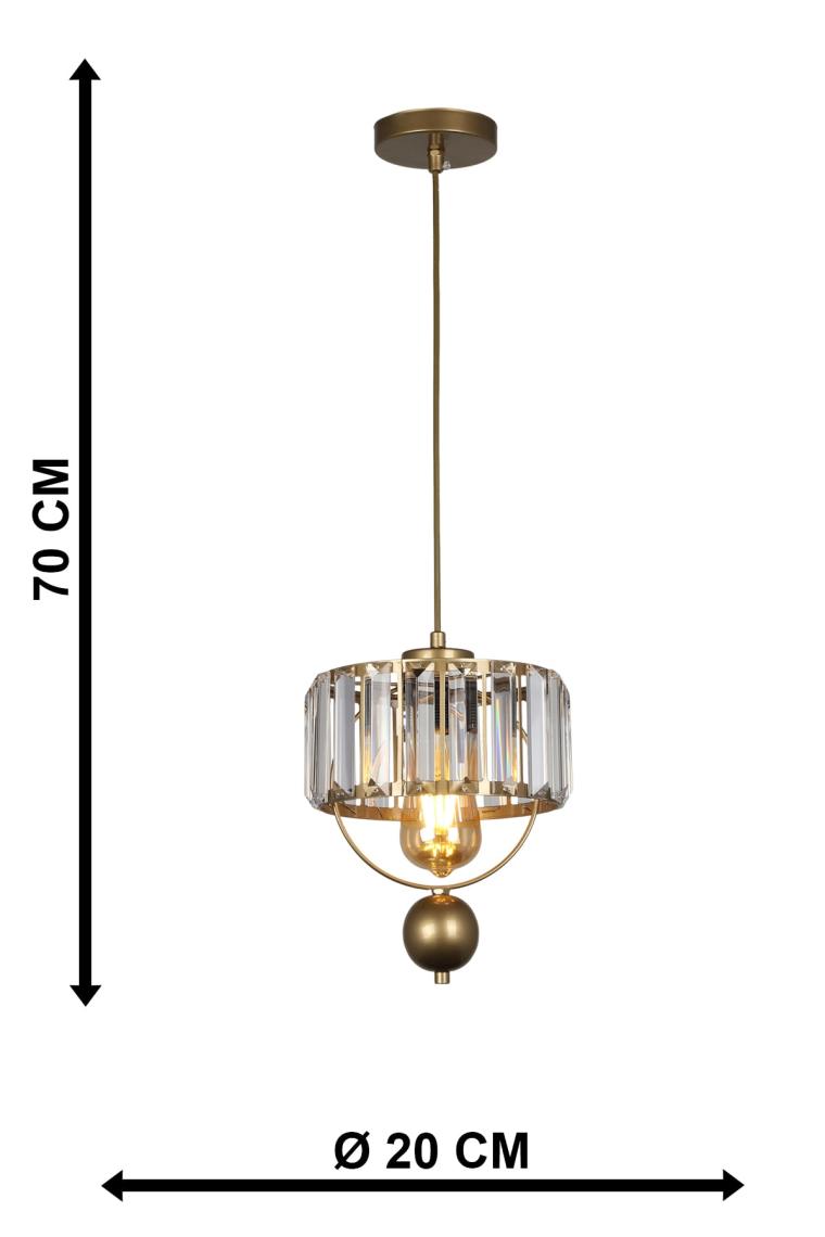 Galon Tekli Lux Kristal Eskitme Sarkıt Avize