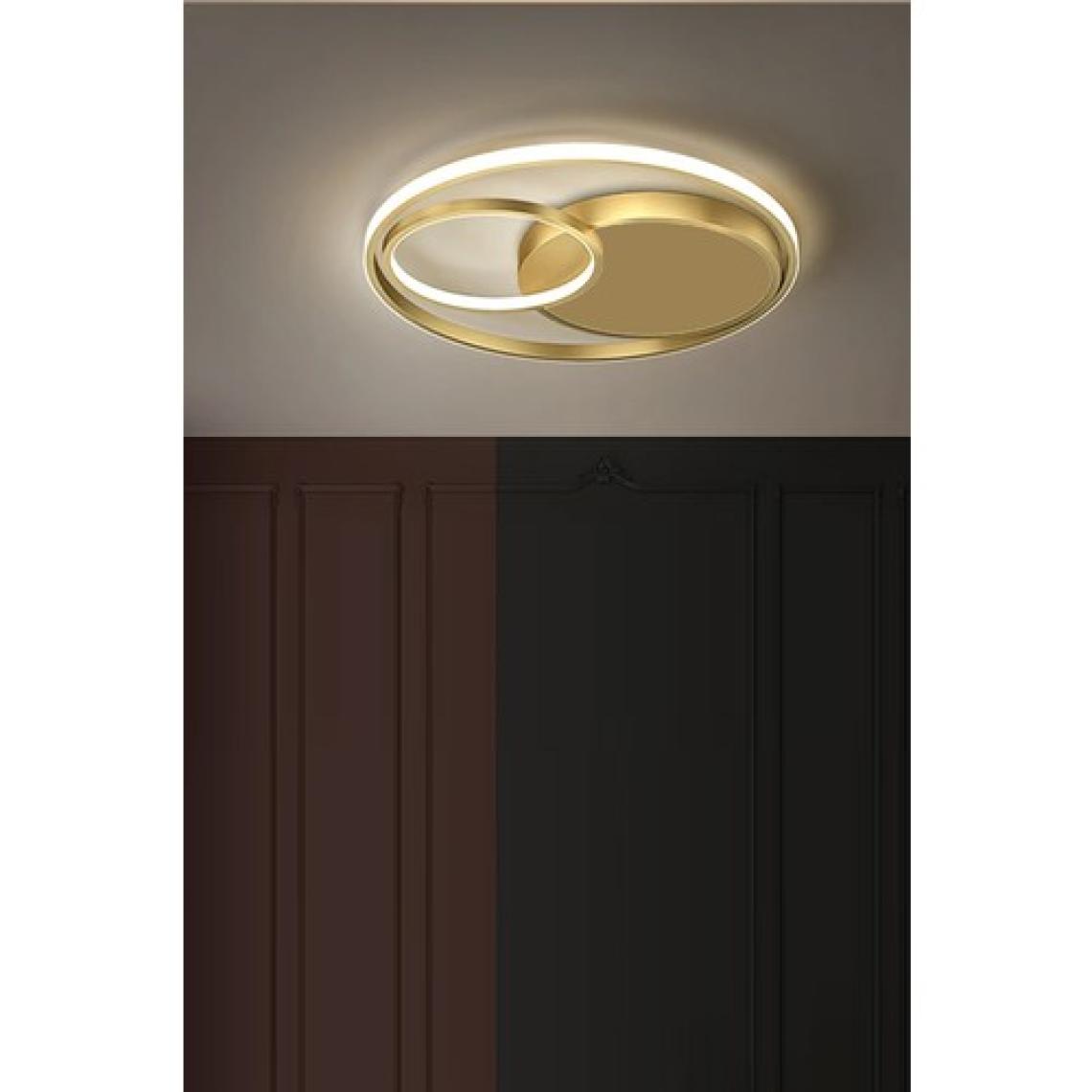 Ömür Avize Bonasera Modern Gold Kasa Beyaz Ledli Ikili Avize