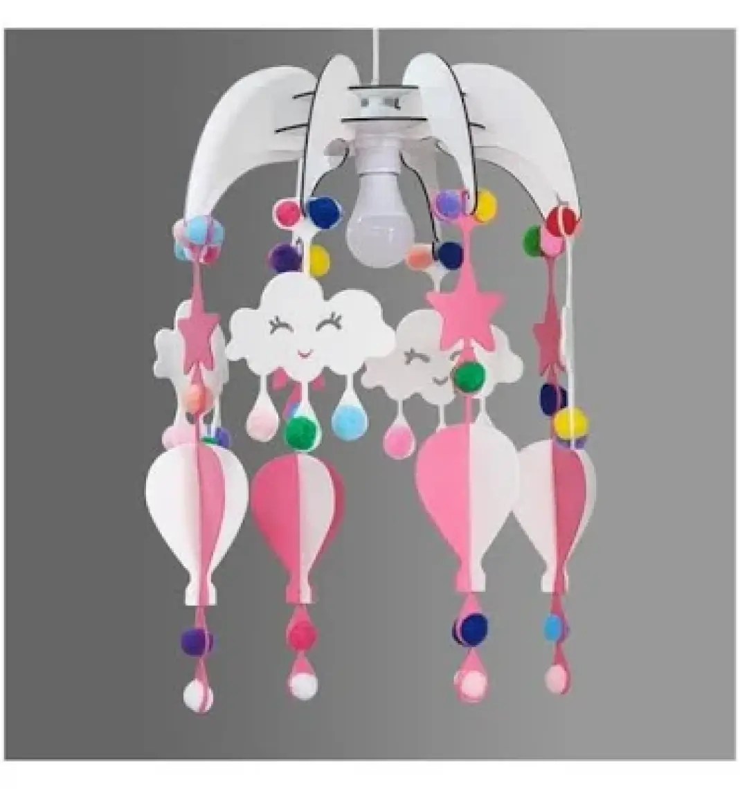 Mingitav Design Otto Dream Light Dekoratif Çocuk Odası Avizesi Bebek Odası Avizesi Pembe