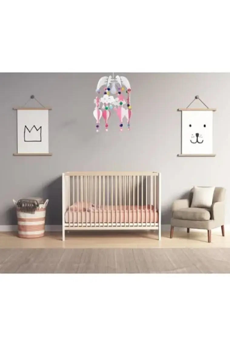 Mingitav Design Otto Dream Light Dekoratif Çocuk Odası Avizesi Bebek Odası Avizesi Pembe