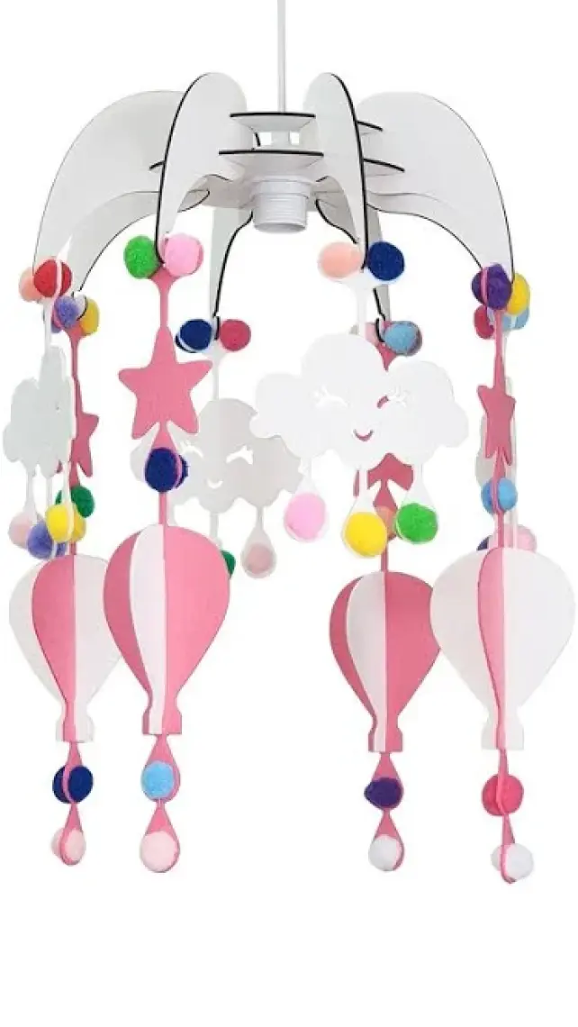 Mingitav Design Otto Dream Light Dekoratif Çocuk Odası Avizesi Bebek Odası Avizesi Pembe