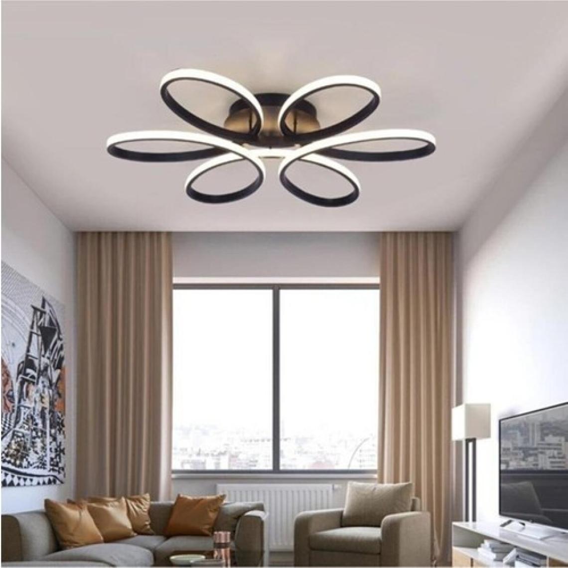 Fer Avize  Papatya Modern Tasarım Yatak Odası - Salon - Mutfak Siyah Renk Gün Işığı ve Beyaz LED Avize