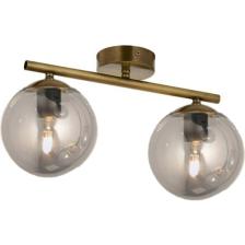 Lambadar Gold Ikili Modern Füme Camlı Plafonyer Avize