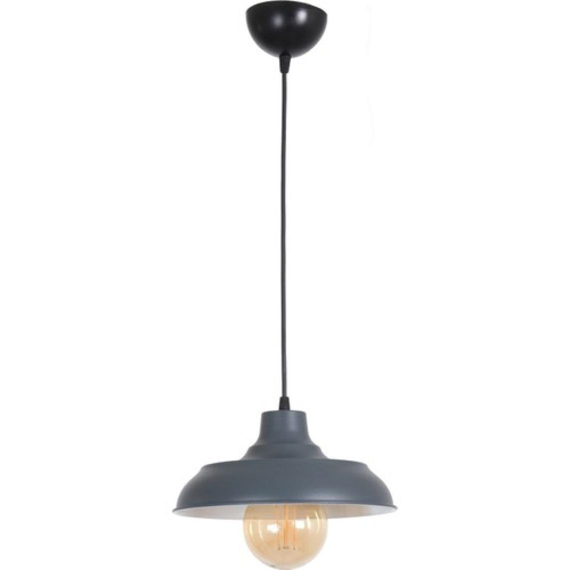 Fer Avize Sinyor Modern Tasarım Cafe - Mutfak - Salon - Oturma Odası - Metal Antrasit Içi Beyaz Tekli Avize
