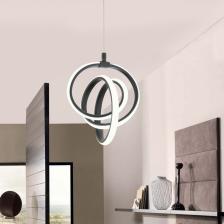 Venita Siyah Modern Sarkıt Led Avize Beyaz Işık Salon Mutfak Oda Hol Ledli Avize