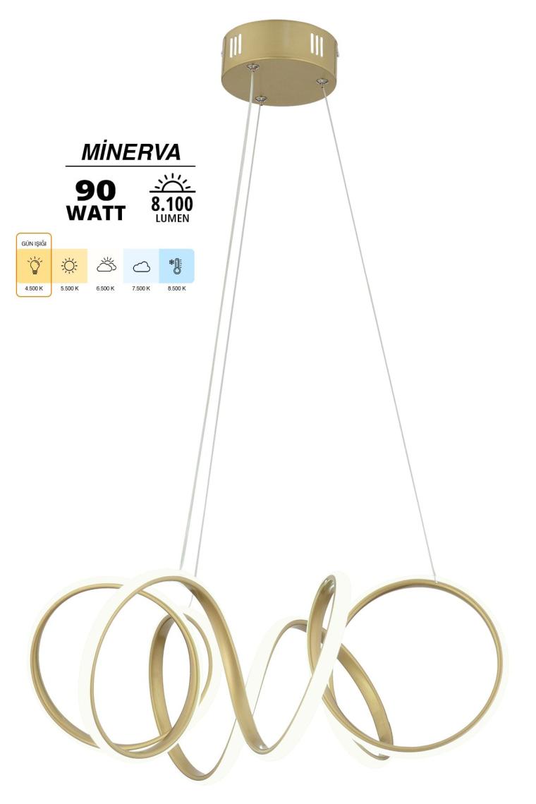 Minerva Eskitme Modern Sarkıt Günışığı Işık Salon Mutfak Oda Hol Ledli Avize