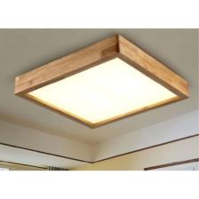 Woodhub Ahşap Çerçeve Tavan LED Aydınlatma Avize 60*60  cm  Salon Yatak Odası Mutfak 6500K Isık Beyaz
