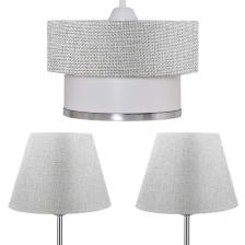 Grey Avize Ve Abajur Seti (gri)