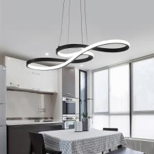 Modern Rimaldo Siyah Sarkıt Led Beyaz Power Ledli Salon Mutfak Oda Hol Ledli Avize
