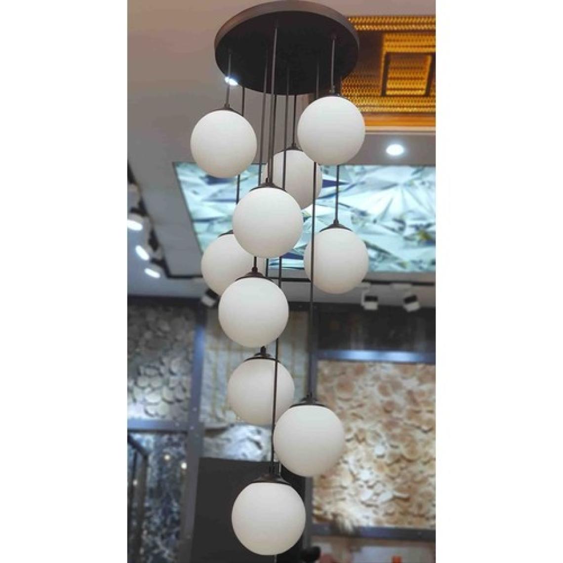 Kafkas Modern 10 camlı glop galeri boşluğu sarkıt avize