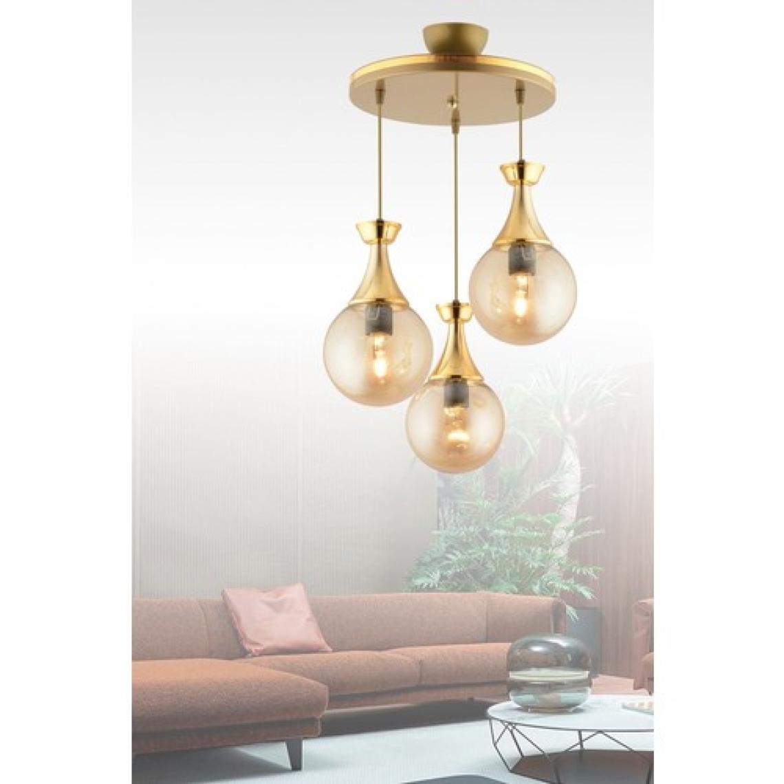 Woodhub Minel 3 Lü Sarkıt Tepsi Eskitmeye Gold Yaldızlı Glop Camlı Avize