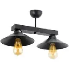 Lambadar Retro Rustik Model Metal Ikili Siyah Profonyer Avize