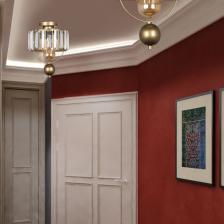 Galon Tekli Lux Kristal Eskitme Tavan Montaj Avize
