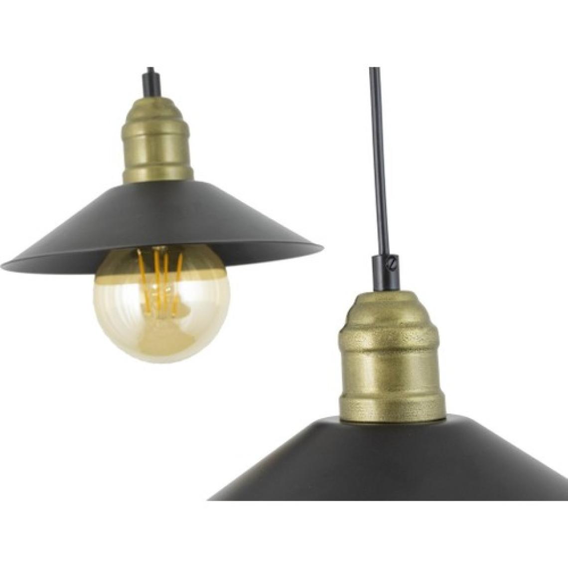 Lambadar Ikili Siyah Retro Rustik Model Modern Metal Sarkıt Avize