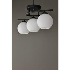 Woodhub Siyah Aydınlatma Modern Siyah Beyaz Camlı Salon Oda Mutfak Poyraz 3lü Avize 3