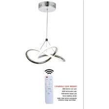 Woodhub 3 Renk Krom Kumandalı Dimmerli 4 Modlu Modern Sarkıt LED Avize