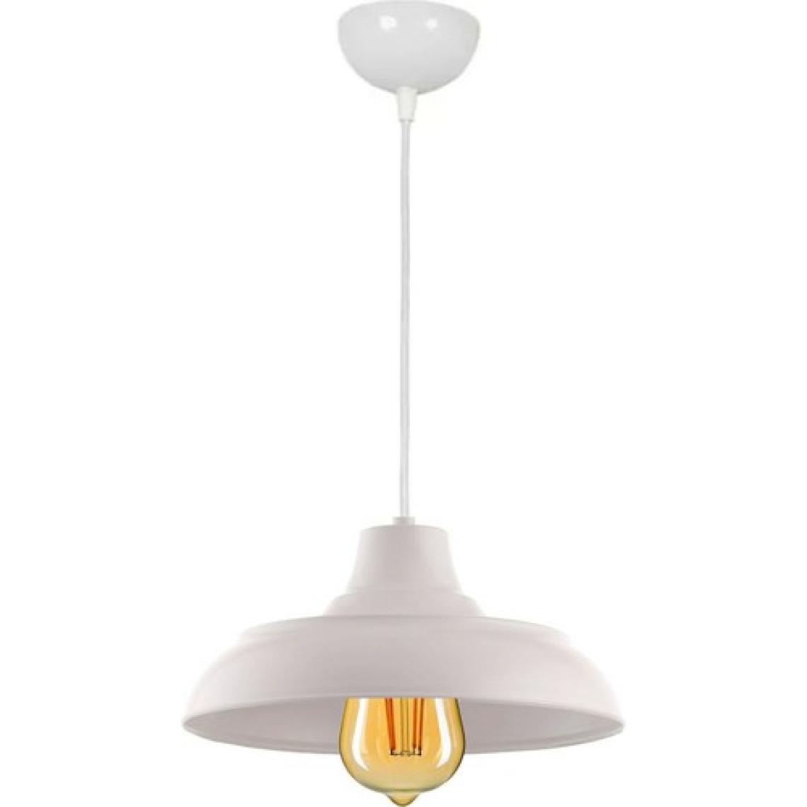 Lambadar Retro Rustik Model Modern Metal Tekli Beyaz Sarkıt Avize Cafe