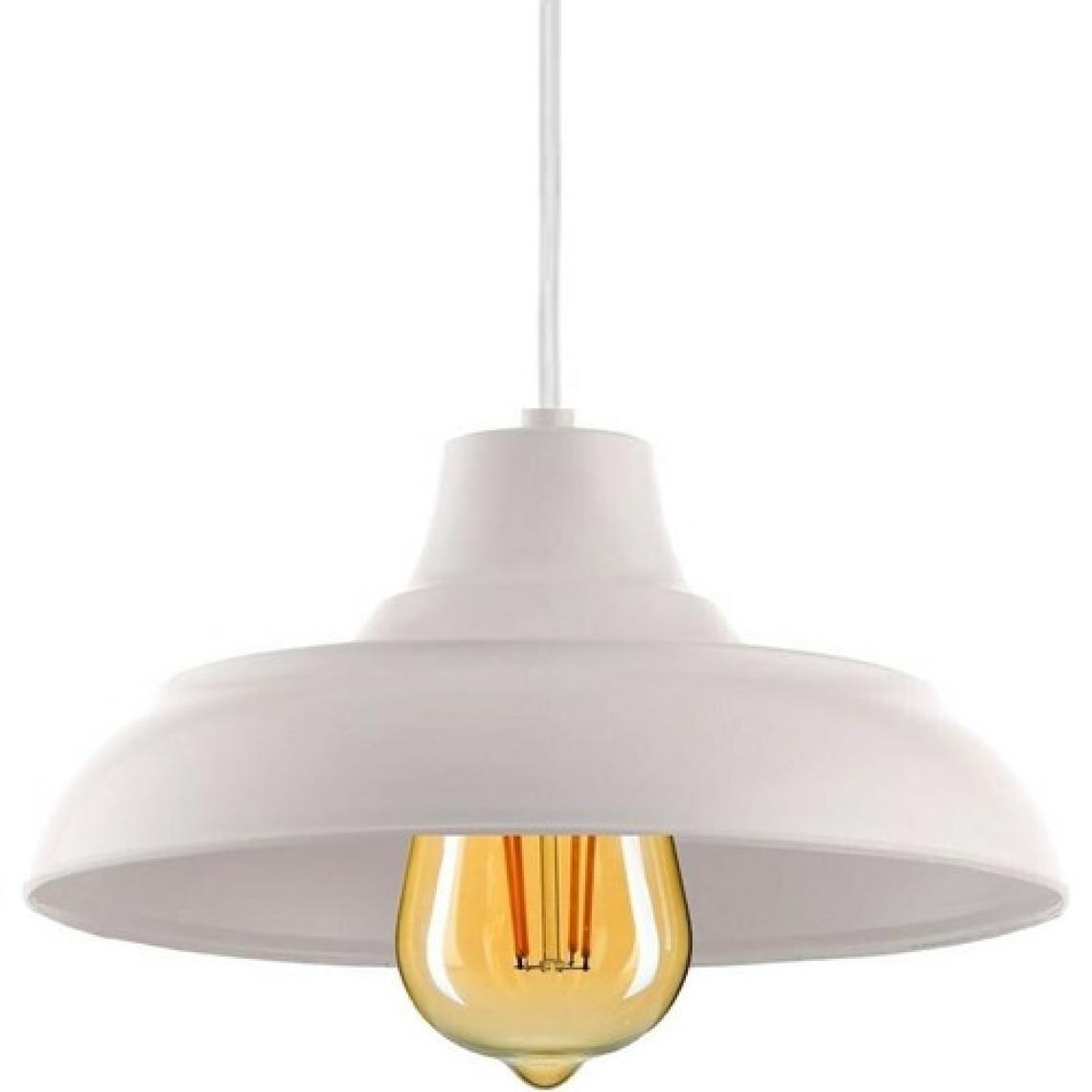 Lambadar Retro Rustik Model Modern Metal Tekli Beyaz Sarkıt Avize Cafe
