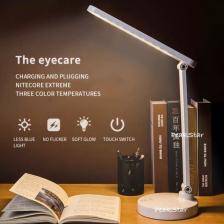 Populermarketim - Şarjlı 40 LED Çalışma Okuma Işığı Kademeli Masa Lambası Ayarlanabilir Renk Tonu ve Parlaklık PS-1912
