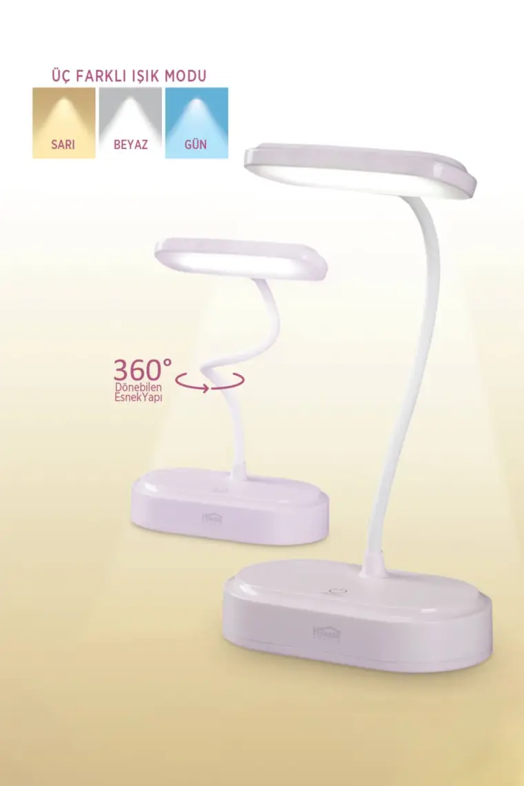House Pratik HP44 Şarjlı Masaüstü Lamba Beyaz