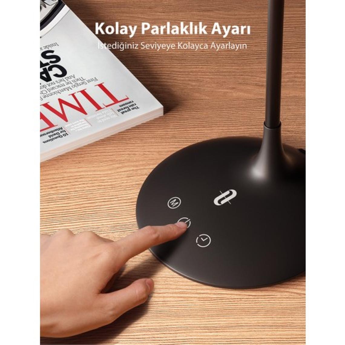 Taotronics Masa Lambası TT-DL1004 Dokunmatik 3 Renk Işıklı Esnek Boyunlu Dekoratif LED Lamba