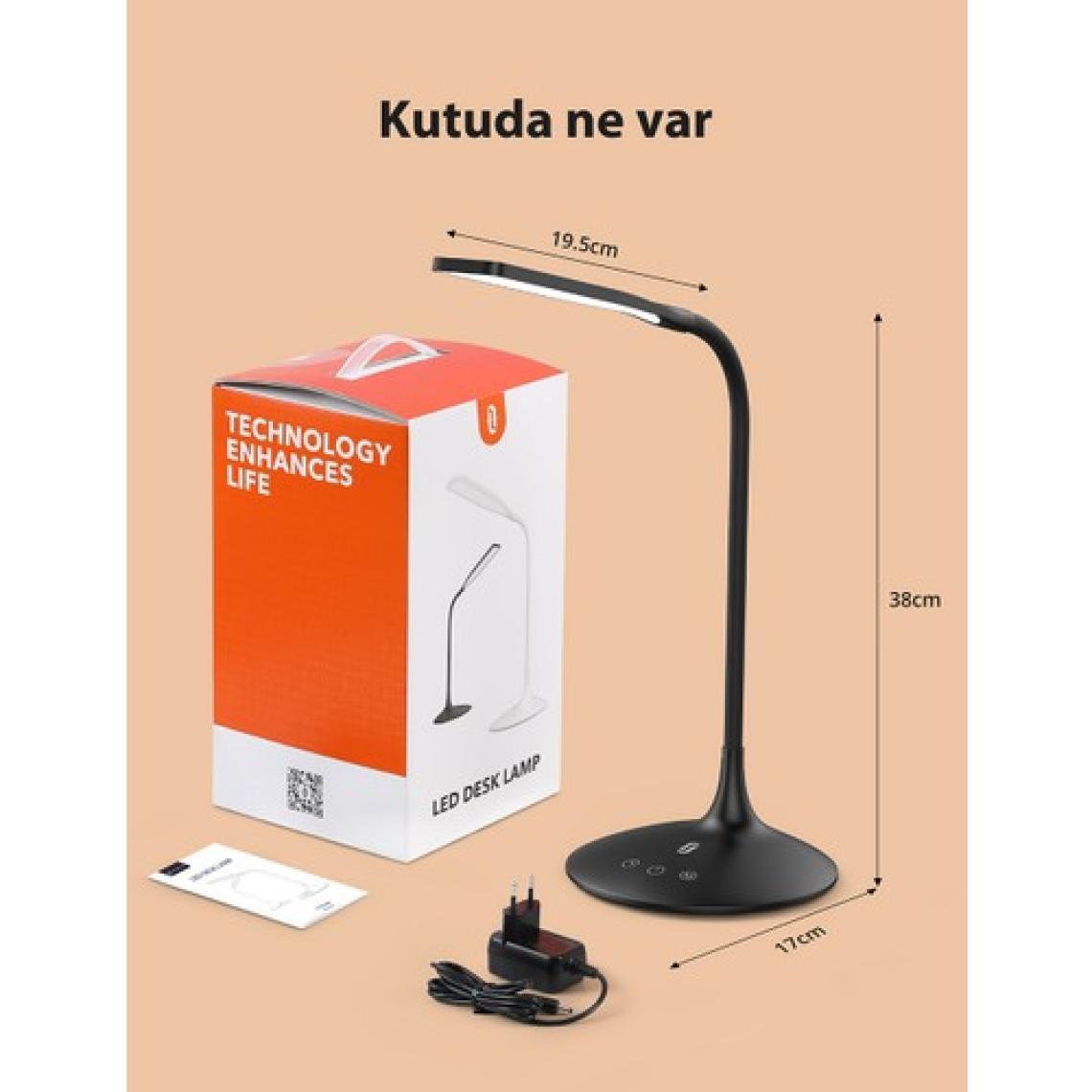 Taotronics Masa Lambası TT-DL1004 Dokunmatik 3 Renk Işıklı Esnek Boyunlu Dekoratif LED Lamba