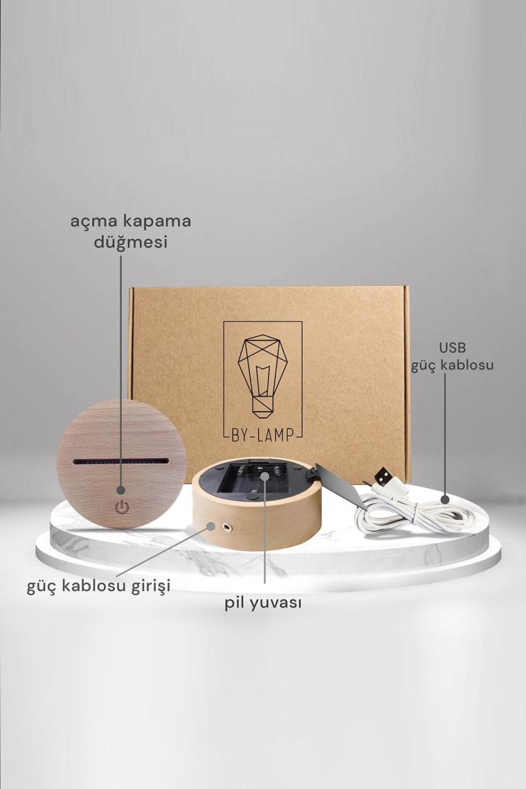 By Lamp  LED Masa Lambası Ahşap Taban
