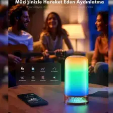 Govee Rgbıcww Silindir Türkçe Mobil Uygulamalı Akıllı Masa Lambası 2