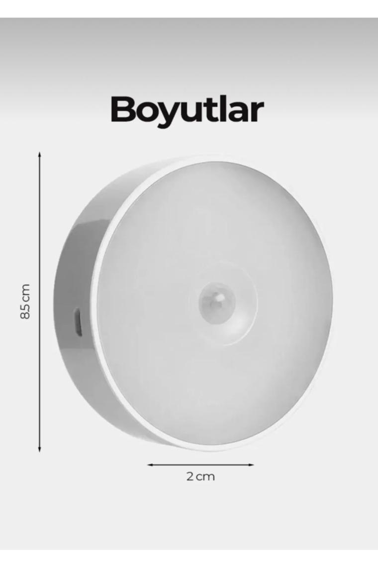 Hareket Sensörlü Beyaz LED Lamba, Enerji Tasarruflu ve Pratik Kullanım