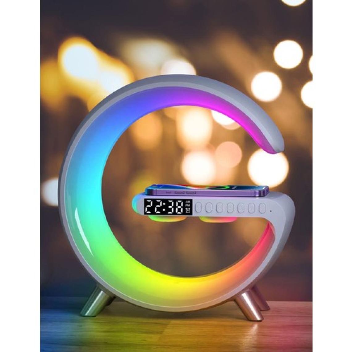 Airstorr Akıllı Masa Lambası Kablosuz Şarj Lambası Bluetooth Hoparlör Müzik Kısılabilir Gece Lambası