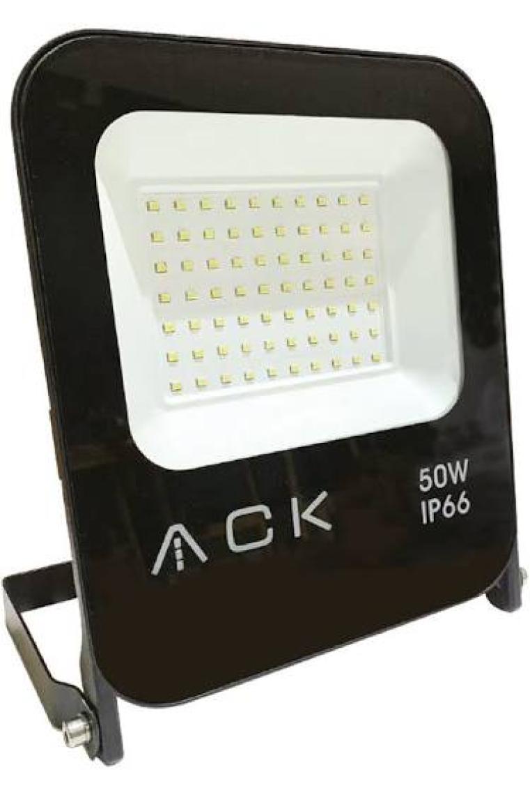 Ack Siyah Kasa 50W 6500K Beyaz LED Projektör AT62-05032