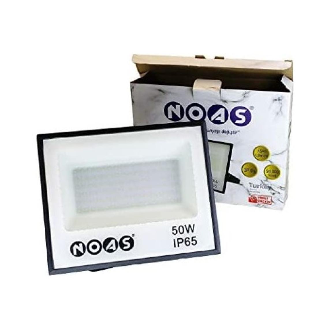 Noas 50 Watt LED Projektör 50W LED Projektör Slim Kasa Beyaz Işık