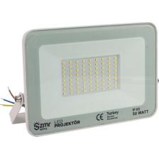 Zmr IP65 50 Watt 220V  Slim Kasa LED 6500K Beyaz Projektör