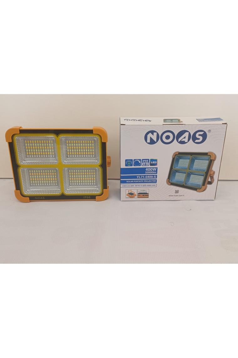 Noas 400W Portatif Taşınabilir Şarjlı Solar LED Projektör Dimlenebilir Işık YL71-0409-S