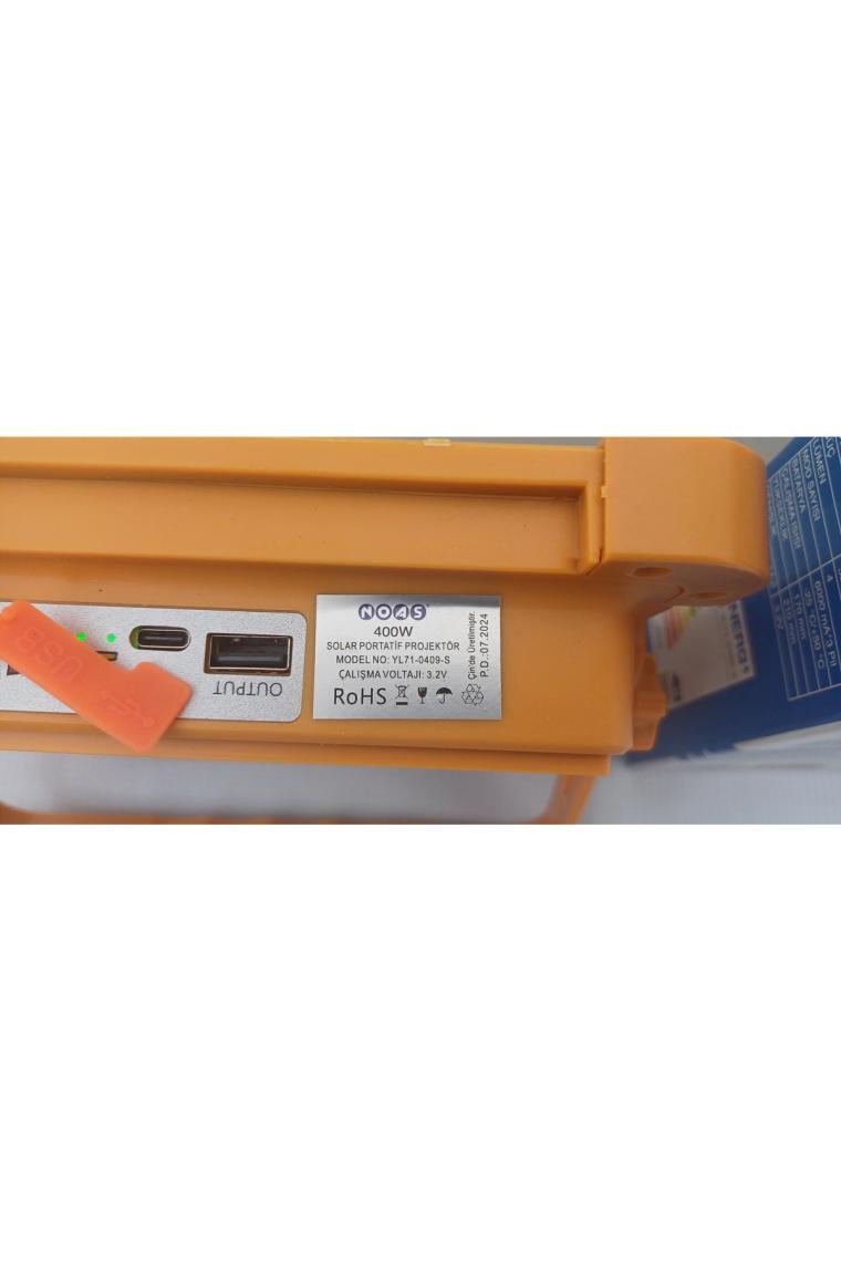 Noas 400W Portatif Taşınabilir Şarjlı Solar LED Projektör Dimlenebilir Işık YL71-0409-S