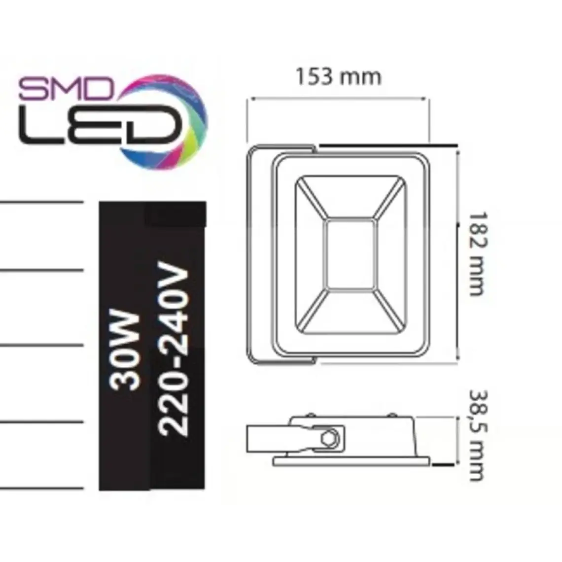 Horoz Elektrik Pars 30 Watt 2700K Günışığı Smd LED Projektör